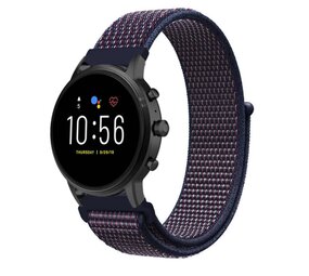 Strap-it® Fossil Gen 5 nylon band (paars-blauw)