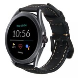 Strap-it® Fossil Gen 5e - 44mm leren band (zwart)