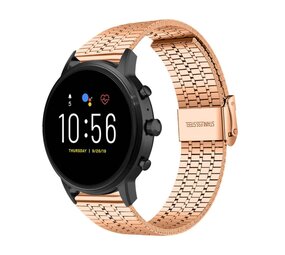 Strap-it® Fossil Gen 5 roestvrij stalen band (rosé goud)