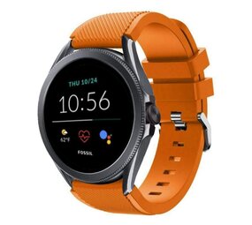Strap-it® Fossil Gen 5e - 44mm siliconen bandje (oranje)