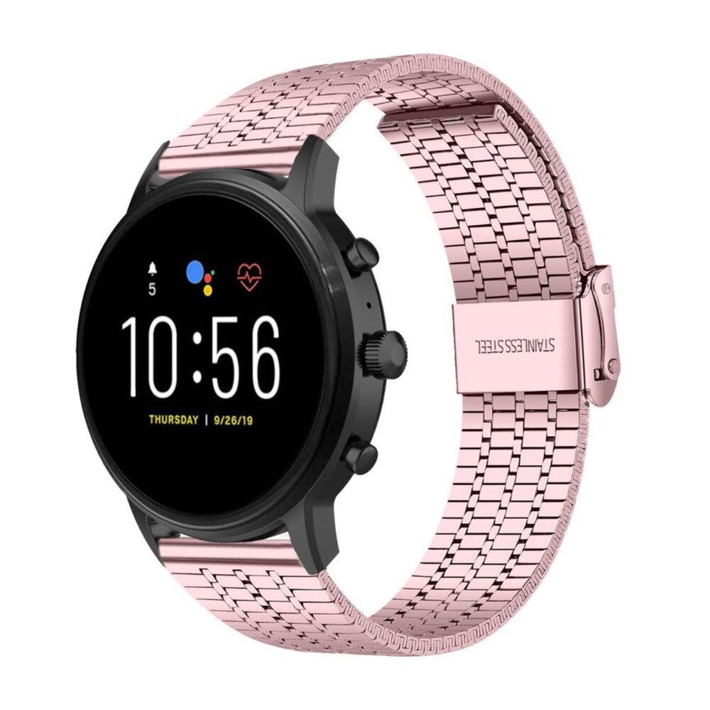Strap-it® Strap-it Fossil Gen 5 roestvrij stalen band (rosé pink)