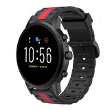 Strap-it® Fossil Gen 5 Special Edition band (zwart/rood)