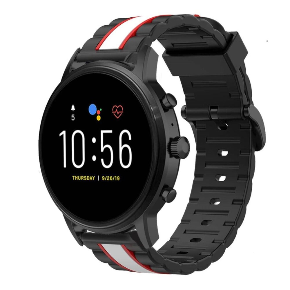 Strap-it® Strap-it Fossil Gen 5 Special Edition band (zwart/wit)