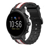Strap-it® Fossil Gen 5 Special Edition band (zwart/wit)