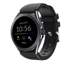 Strap-it® Fossil Gen 5e - 44mm siliconen bandje (zwart)