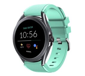 Strap-it® Fossil Gen 5e - 44mm siliconen bandje (aqua)
