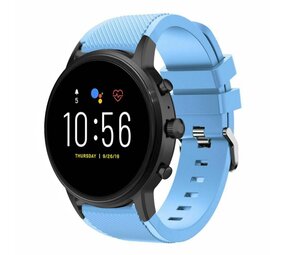 Strap-it® Fossil Gen 5 siliconen bandje (zand blauw)
