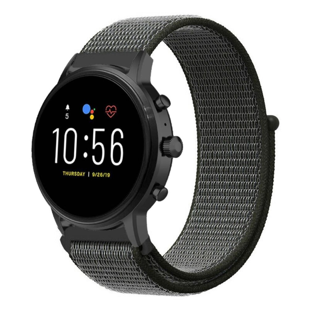 Strap-it® Strap-it Fossil Gen 5 nylon band (groen) Strap-it® Strap-it Fossil Gen 5 nylon band (groen)