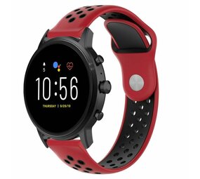 Strap-it® Fossil Gen 5 sport band (rood/zwart)