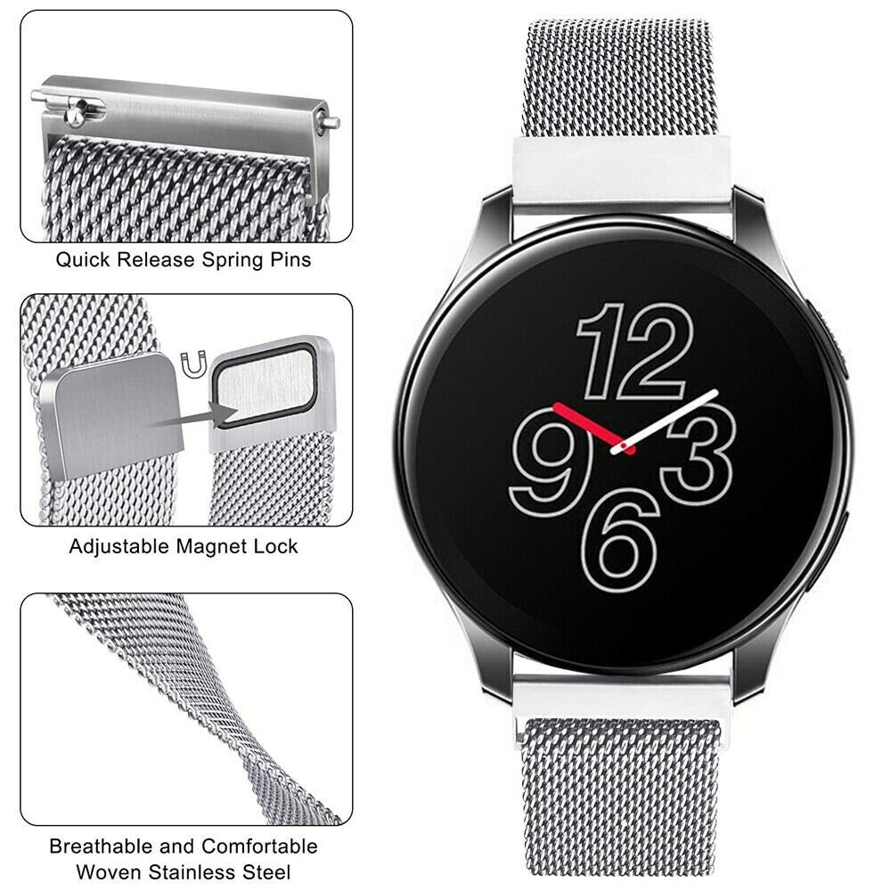 Strap-it® Strap-it OnePlus Watch 3 Milanese band (zilver) Strap-it® Strap-it OnePlus Watch 3 Milanese band (zilver)