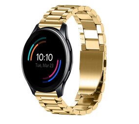 Strap-it® OnePlus Watch 3 stalen band (goud)
