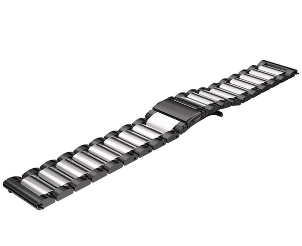 Strap-it® Strap-it OnePlus Watch 3 stalen band (zwart/zilver)