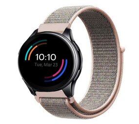 Strap-it® OnePlus Watch 3 nylon bandje (pink sand) Strap-it® OnePlus Watch 3 nylon bandje (pink sand)