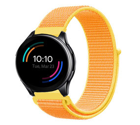 Strap-it® OnePlus Watch 3 nylon bandje (lichtgeel)