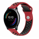 Strap-it® OnePlus Watch 3 sport band (rood/zwart)