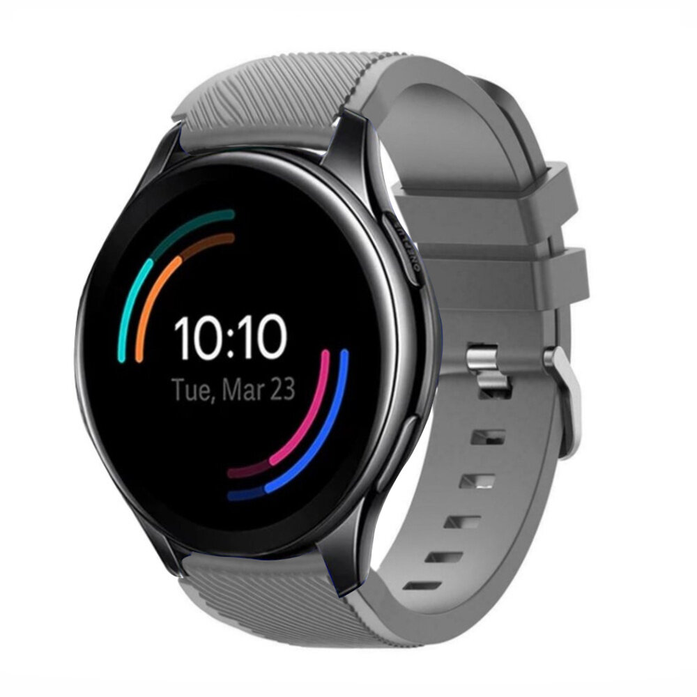 Strap-it® Strap-it OnePlus Watch 3 siliconen bandje (grijs)