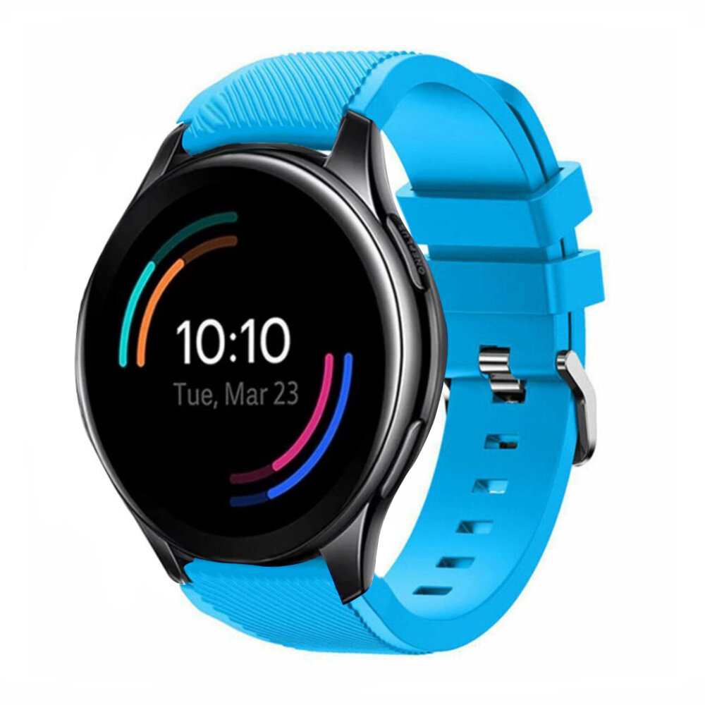 Strap-it® Strap-it OnePlus Watch 3 siliconen band (lichtblauw)