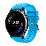 Strap-it® OnePlus Watch 3 siliconen band (lichtblauw)