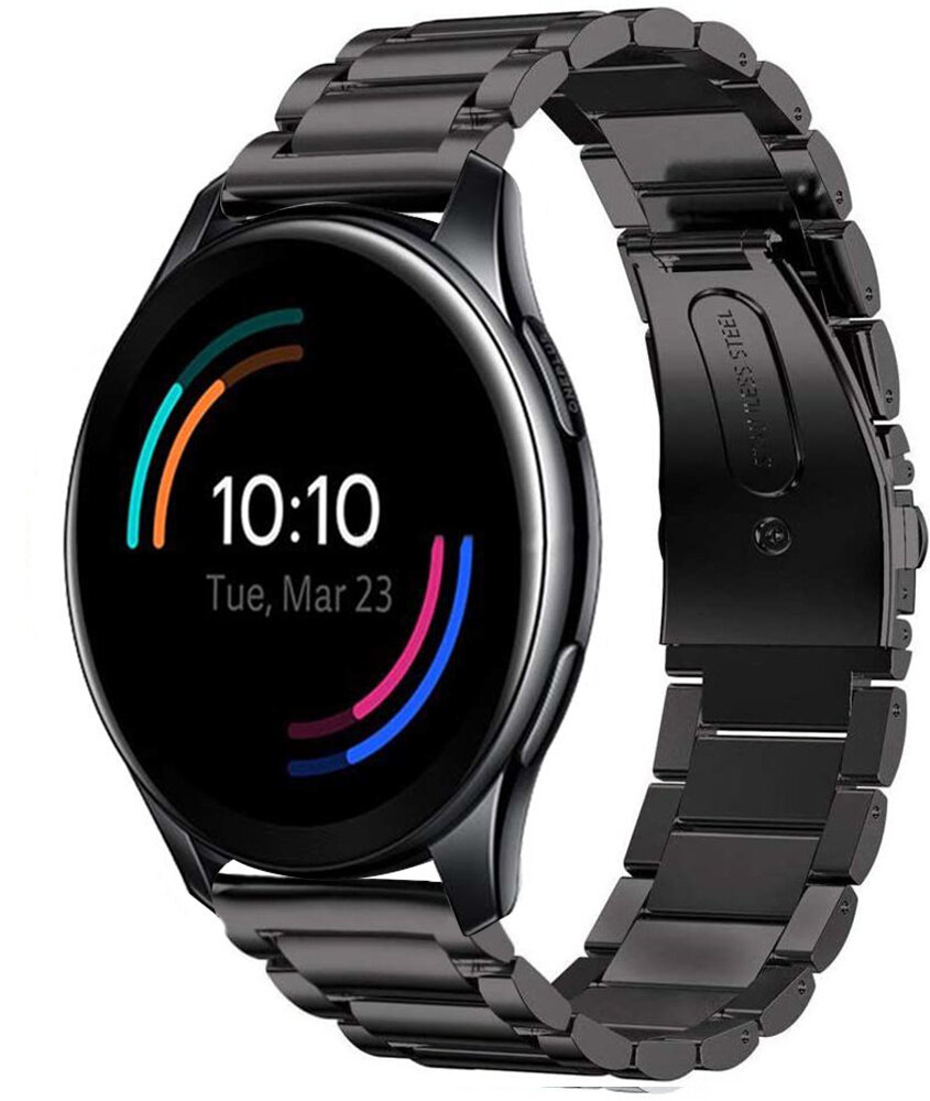 Strap-it® Strap-it OnePlus Watch 3 titanium bandje (zwart) Strap-it® Strap-it OnePlus Watch 3 titanium bandje (zwart)