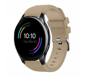 Strap-it® OnePlus Watch 3 siliconen bandje (beige)