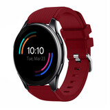 Strap-it® OnePlus Watch 3 siliconen bandje (bordeaux)