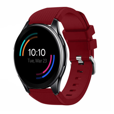 Strap-it® Strap-it OnePlus Watch 3 siliconen bandje (bordeaux)