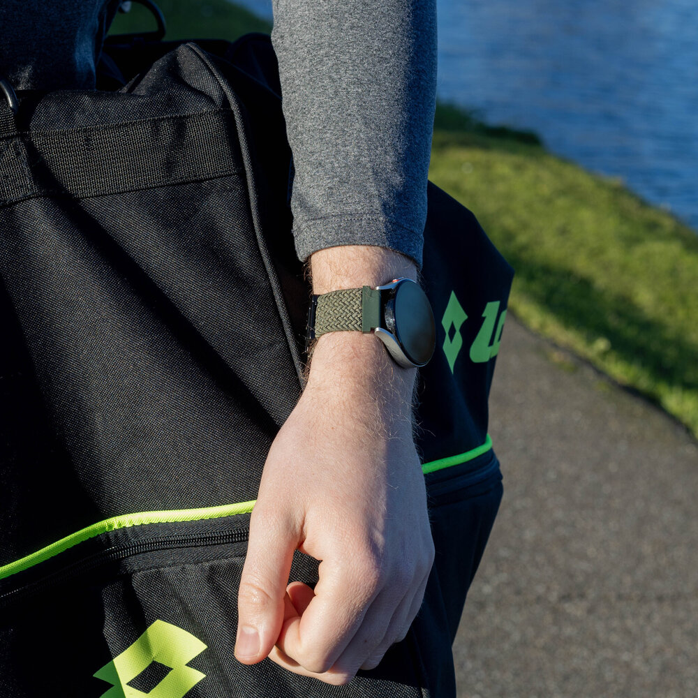 Strap-it® Strap-it OnePlus Watch 3 gevlochten band met P-buckle (groen)