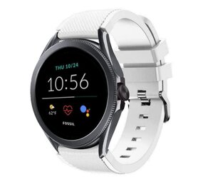 Strap-it® Fossil Gen 5e - 44mm siliconen bandje (wit)