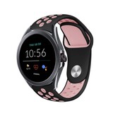 Strap-it® Fossil Gen 5e - 44mm sport band (zwart/roze)