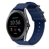 Strap-it® Fossil Gen 5e - 44mm nylon gesp band (blauw)