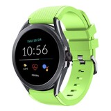Strap-it® Fossil Gen 5e - 44mm siliconen bandje (lichtgroen)