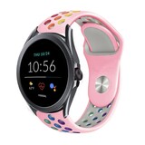 Strap-it® Fossil Gen 5e - 44mm sport band (roze kleurrijk)