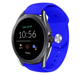 Strap-it® Fossil Gen 5e - 44mm sport band (blauw) Strap-it® Fossil Gen 5e - 44mm sport band (blauw)