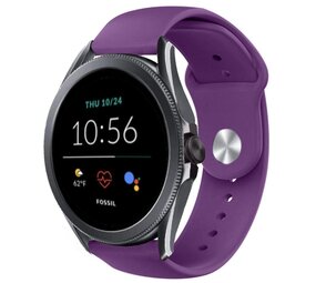 Strap-it® Fossil Gen 5e - 44mm sport band (paars) Strap-it® Fossil Gen 5e - 44mm sport band (paars)