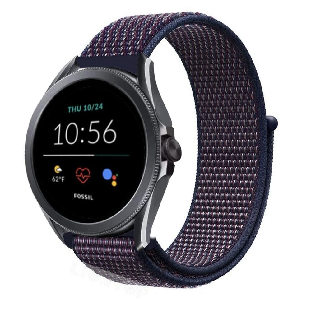 Strap-it® Strap-it Fossil Gen 5e - 44mm nylon band (paars-blauw)