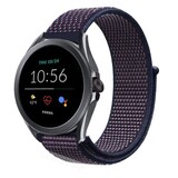 Strap-it® Fossil Gen 5e - 44mm nylon band (paars-blauw)