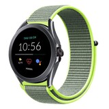 Strap-it® Fossil Gen 5e - 44mm nylon band (fluoriserend)
