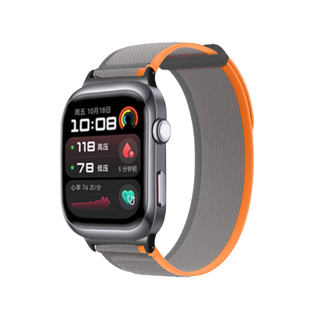 Strap-it® Strap-it Huawei Watch D2 nylon band (grijs/oranje)