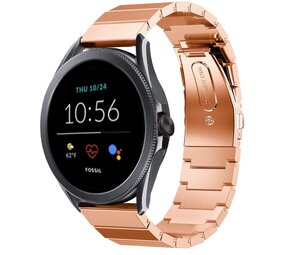 Strap-it® Fossil Gen 5e - 44mm metalen bandje (rosé goud)