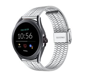 Strap-it® Fossil Gen 5e - 44mm roestvrij stalen band (zilver) Strap-it® Fossil Gen 5e - 44mm roestvrij stalen band (zilver)