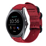 Strap-it® Fossil Gen 5e - 44mm nylon gesp band (rood)