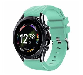 Strap-it® Fossil Gen 6 - 44mm siliconen bandje (aqua)
