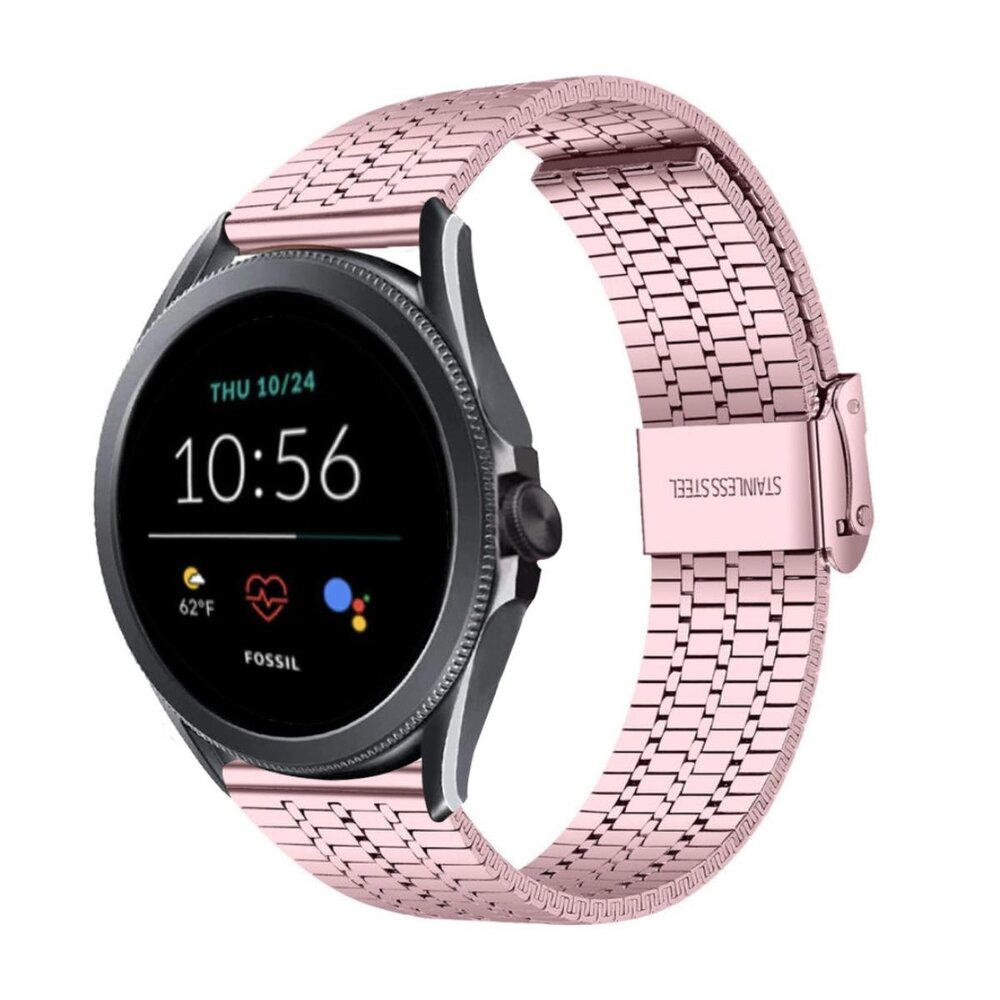 Strap-it® Strap-it Fossil Gen 5e - 44mm roestvrij stalen band (rosé pink)