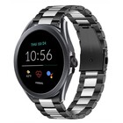 Strap-it® Strap-it Fossil Gen 5e - 44mm stalen band (zwart/zilver)