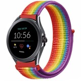 Strap-it® Fossil Gen 5e - 44mm nylon band (regenboog)