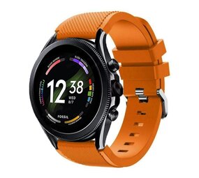 Strap-it® Fossil Gen 6 - 44mm siliconen bandje (oranje)
