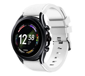 Strap-it® Fossil Gen 6 - 44mm siliconen bandje (wit)