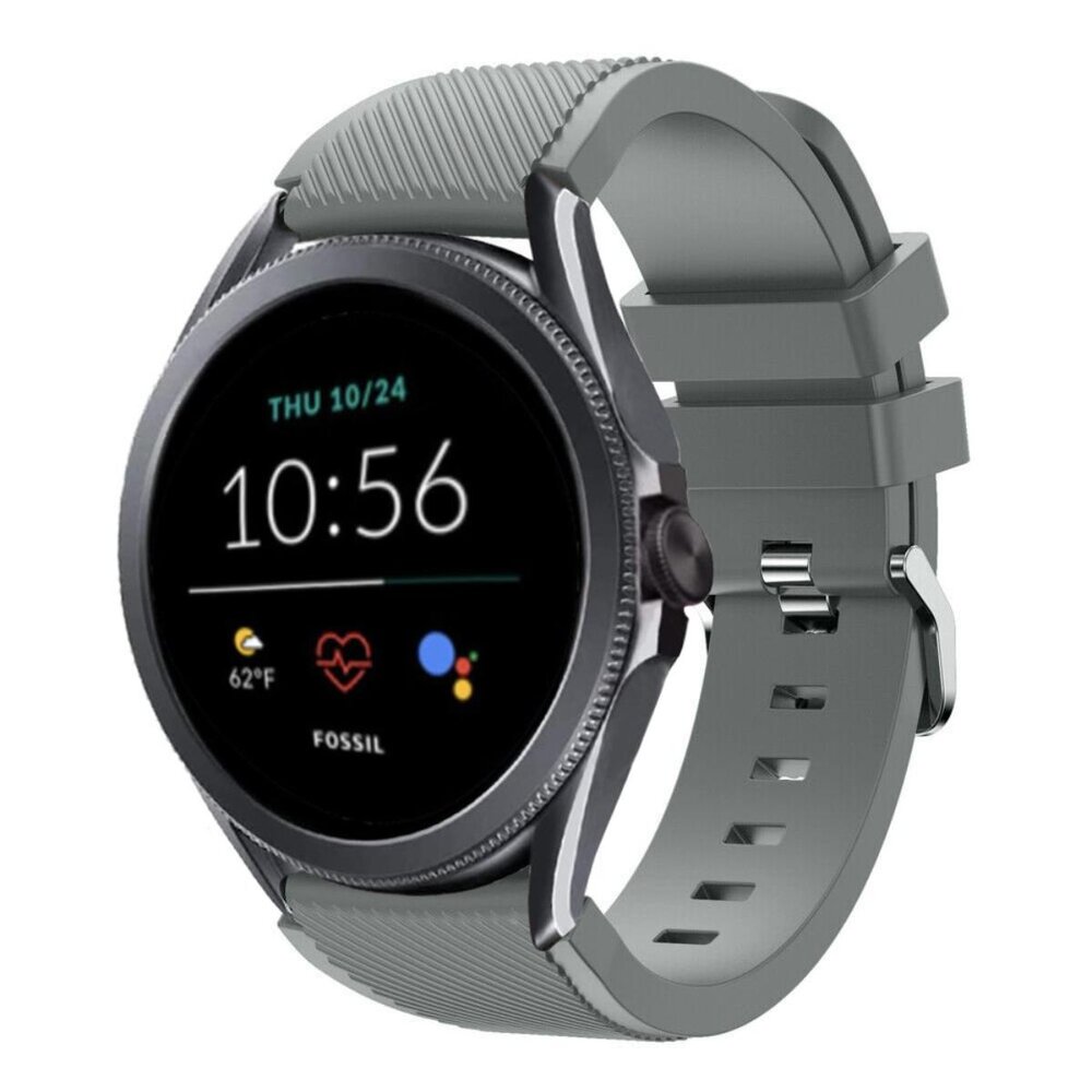 Strap-it® Strap-it Fossil Gen 5e - 44mm siliconen bandje (grijs)