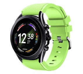 Strap-it® Fossil Gen 6 - 44mm siliconen bandje (lichtgroen)
