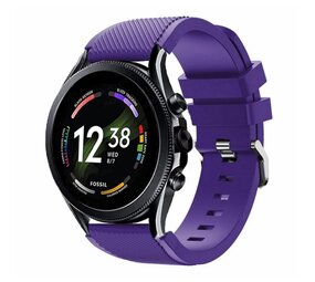 Strap-it® Fossil Gen 6 - 44mm siliconen bandje (paars)